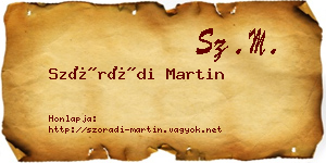 Szórádi Martin névjegykártya
